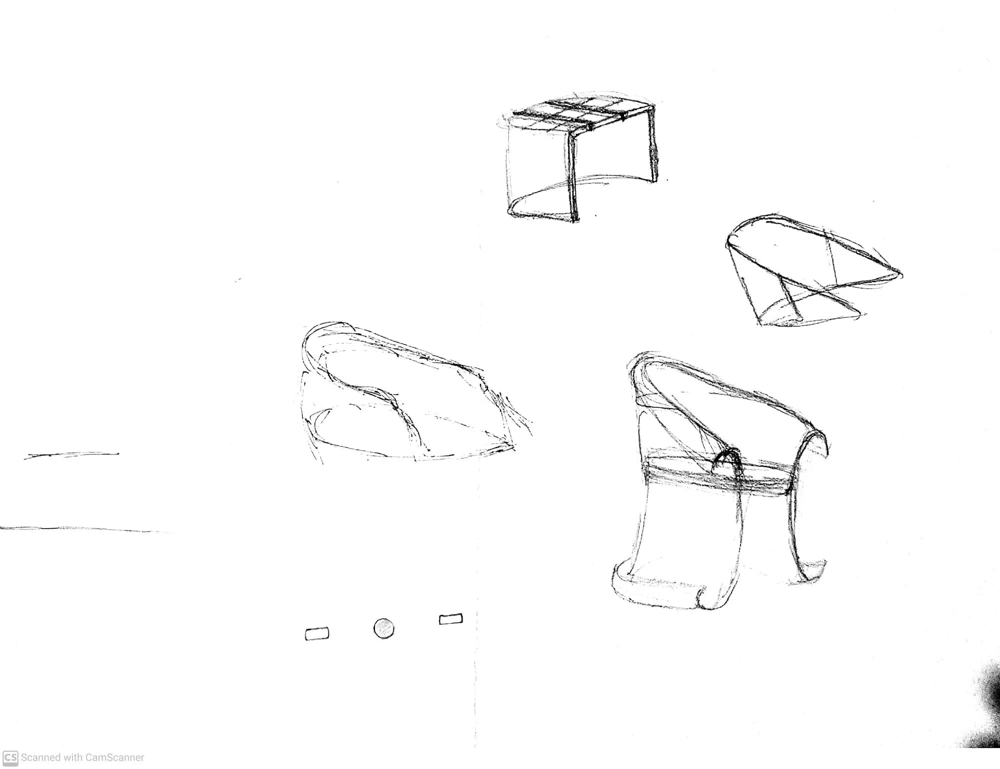 Harth Chair: construction sketches