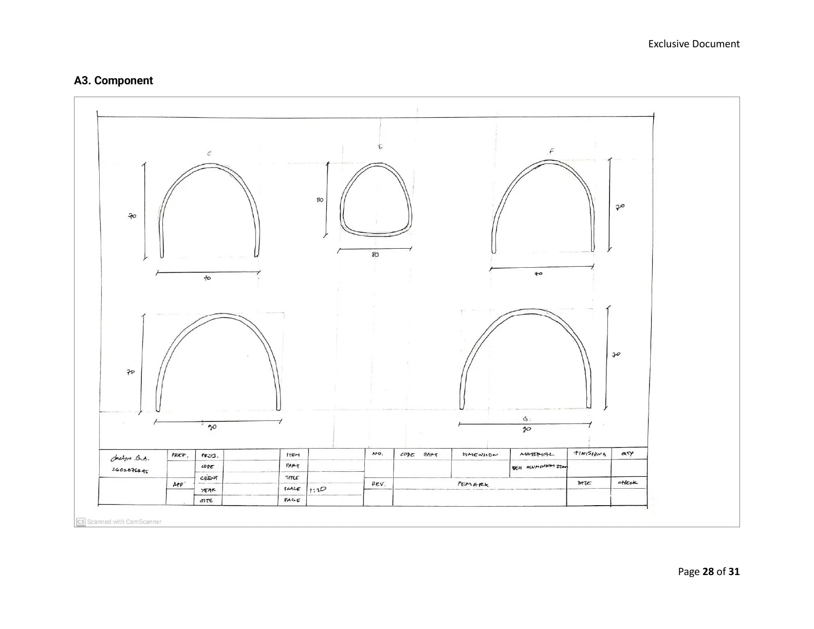 Harth Chair: component drawing