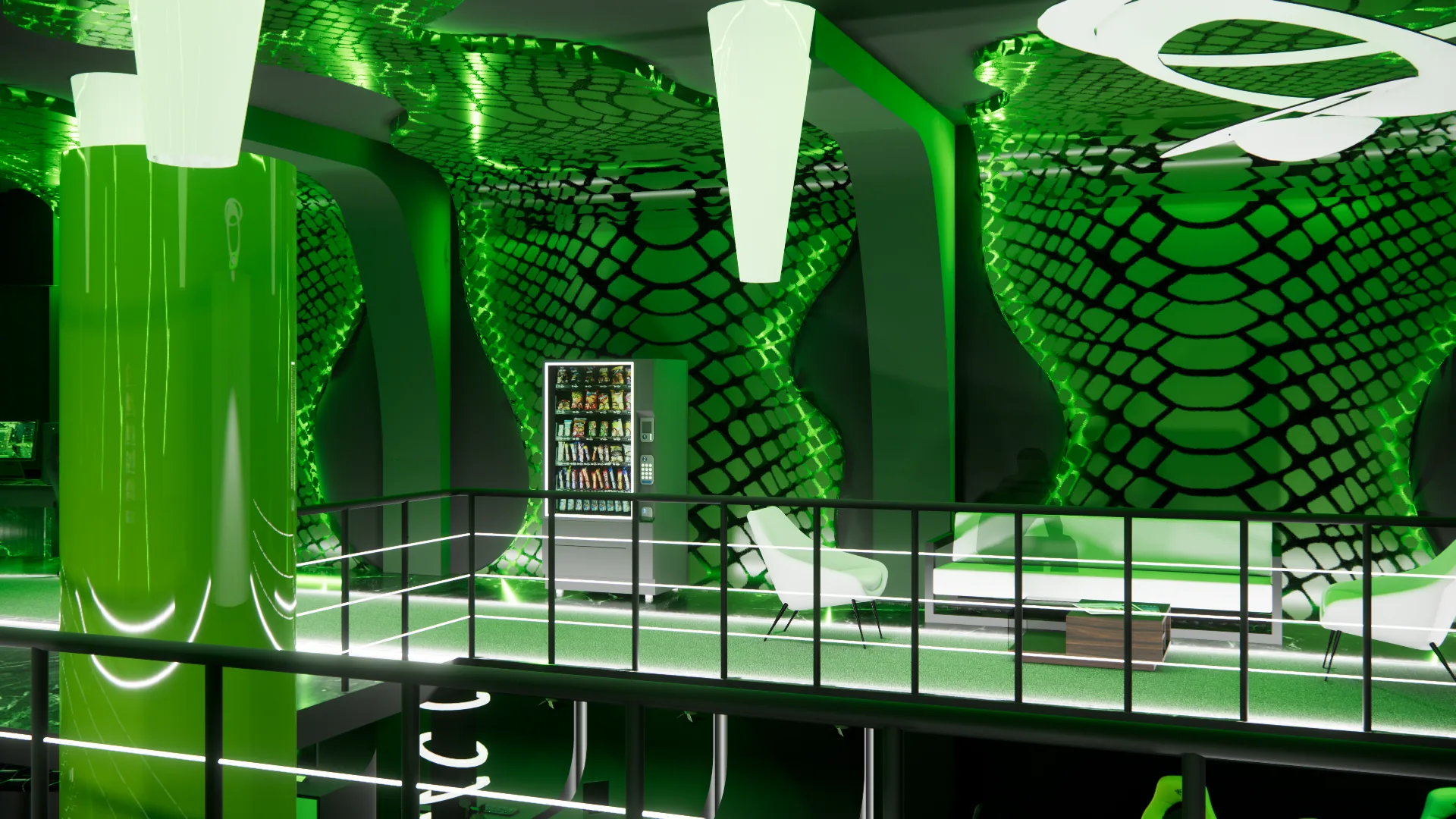 Into the Wild Wood of Razer: upper lounge