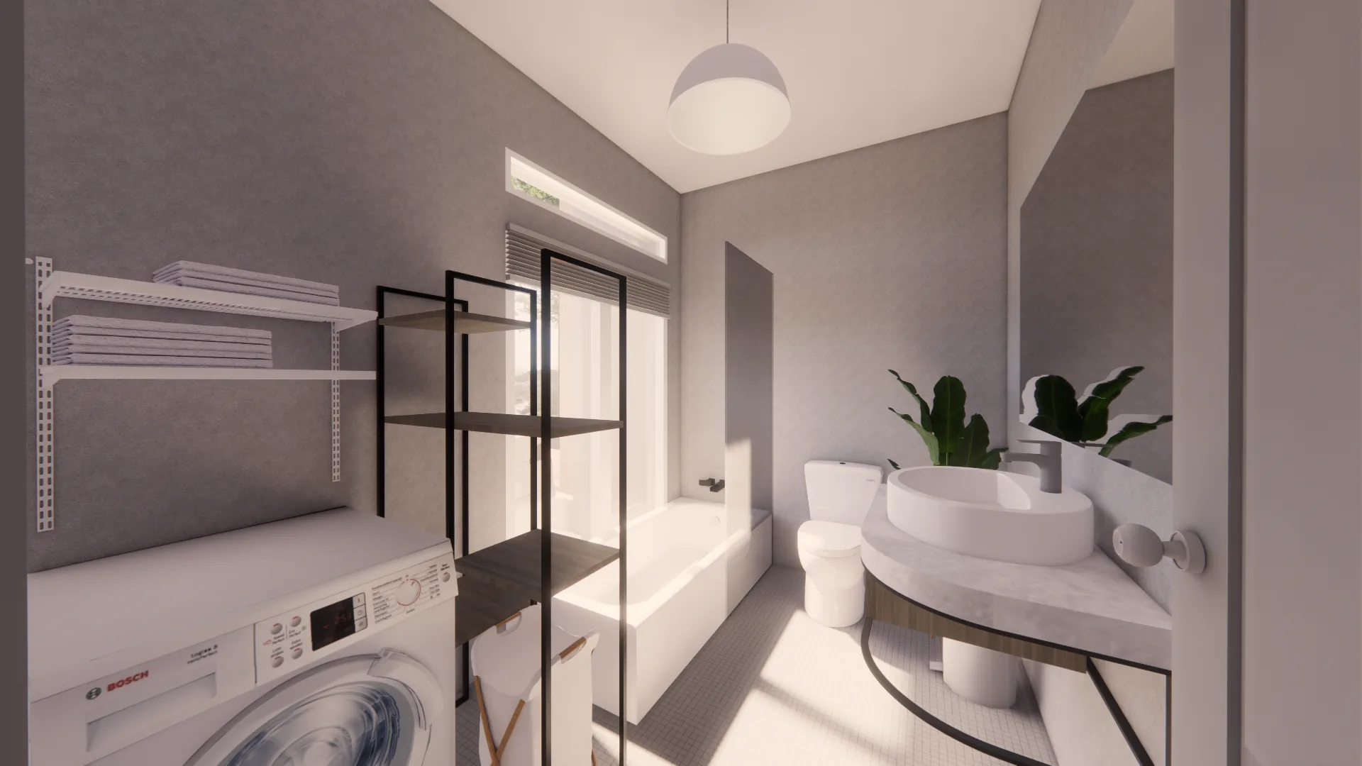 NeoFos House: utility bathroom