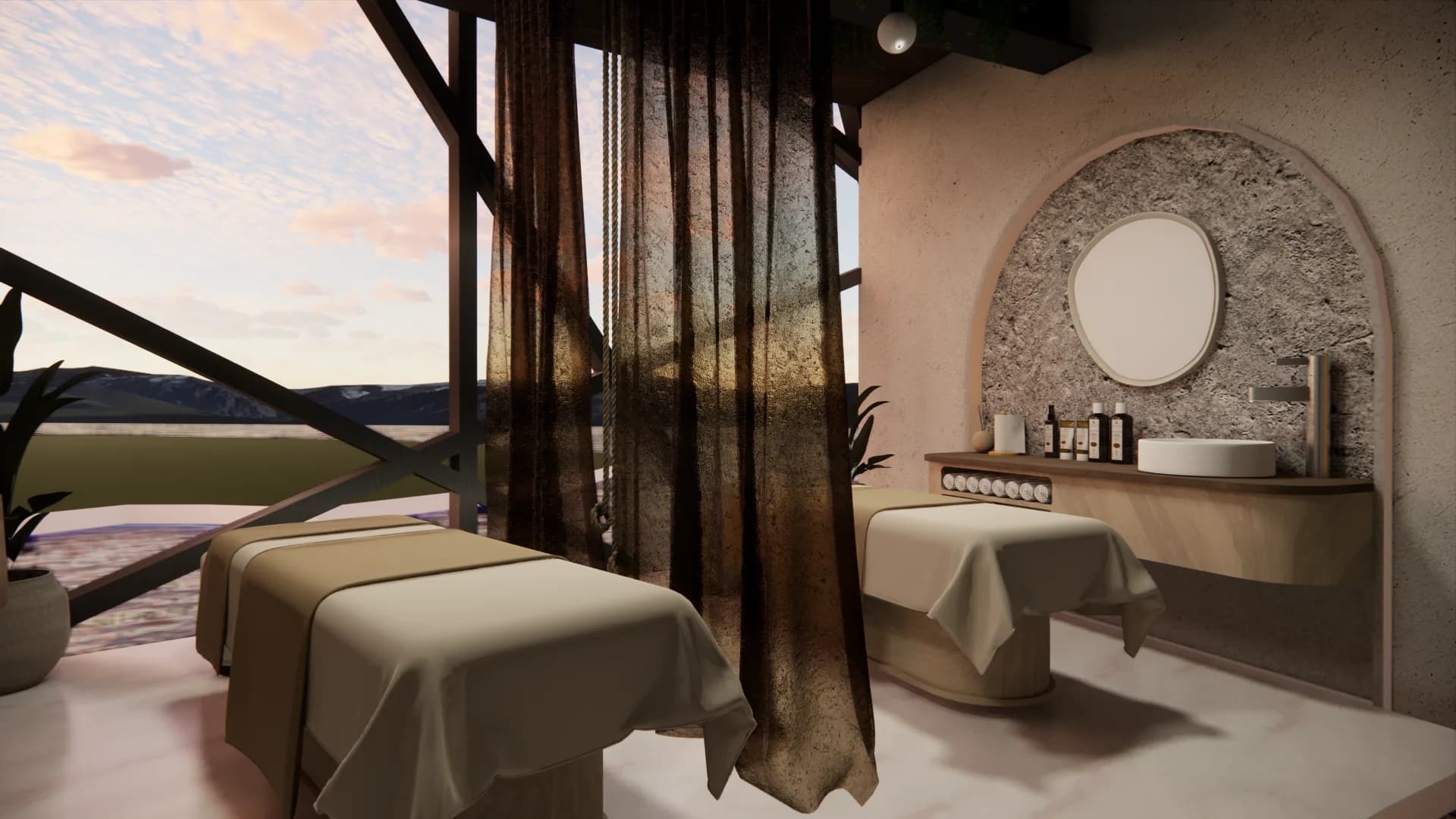 Persephone’s Magic Pearl: spa treatment room