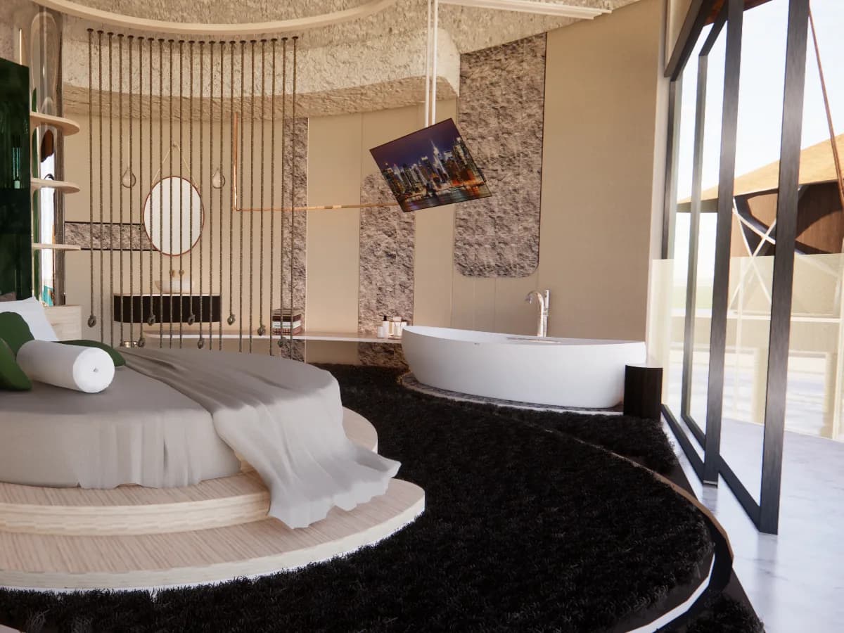 Persephone’s Magic Pearl: honeymoon suite detail