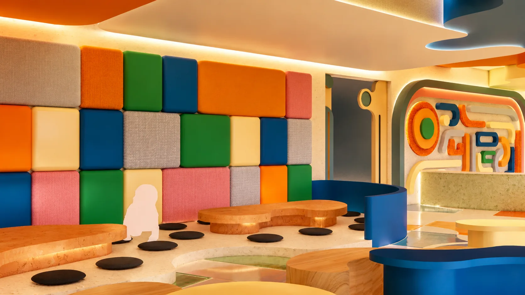 Piece by Piece: soft seating wall